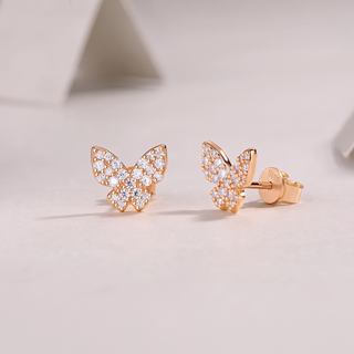 עגילי פרפר Urbino Rose מואסנייט | Tommy Berry