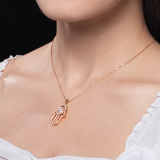 שרשרת Hamsa Rose מואסנייט | Tommy Berry
