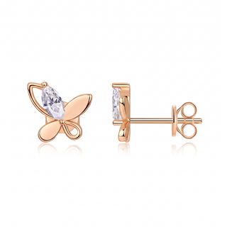 עגילי פרפר Padua Rose מואסנייט | Tommy Berry