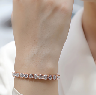 צמיד טניס Trieste Rose מואסנייט | Tommy Berry