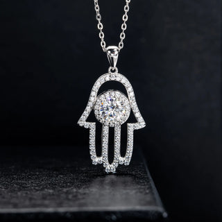 שרשרת Hamsa Silver מואסנייט | Tommy Berry