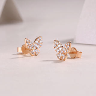 עגילי פרפר Urbino Rose מואסנייט | Tommy Berry