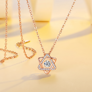 שרשרת David Star Rose מואסנייט | Tommy Berry