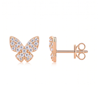 עגילי פרפר Urbino Rose מואסנייט | Tommy Berry