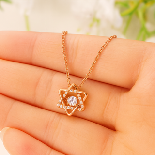 שרשרת David Star Rose מואסנייט | Tommy Berry